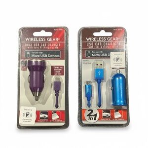Wireless Gear Micro USB Car Charger with Sync Cable 2-in-1 (NEW)